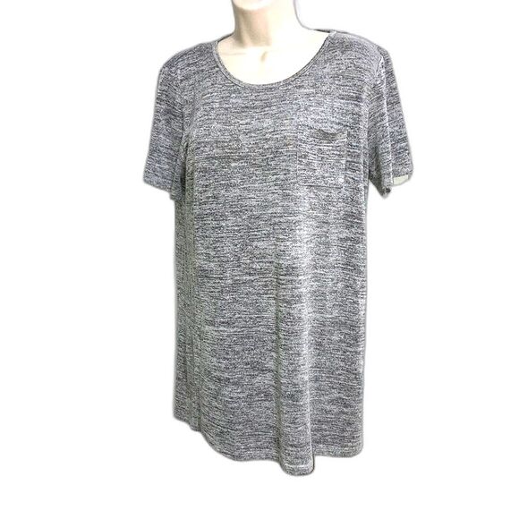 FOREVER 21 Tunic Sweater Tshirt Short Sleeves Space gray Grey Womens Large - Picture 1 of 7